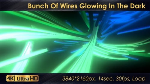 Dynamic Abstract Glowing Blue and Green Lines Background