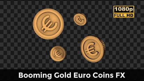 Booming Gold Euro Coins FX – Royal Currency Explosion Animation