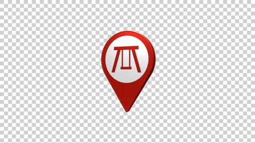 Playground Map Pin Location Icon Red