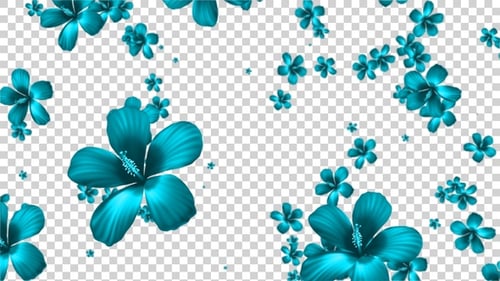 Flor azul cayendo Alpha V7