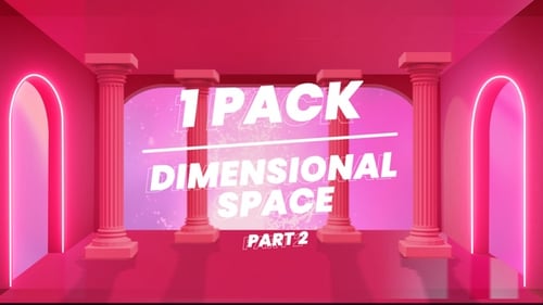 Neon Dimensional Space Room Text Title Reveal