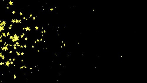 Loopable Golden Star Confetti Stream for Celebration Transitions