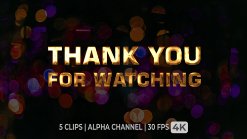 Thank You For Watching Text Animation