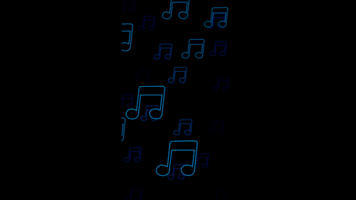 Vertical video fast moving music notes vj loop animation background