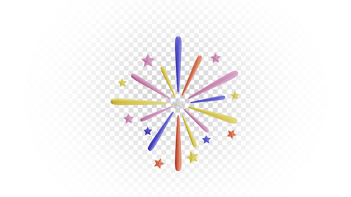 Colorful Decorative Star Burst Celebration Animation