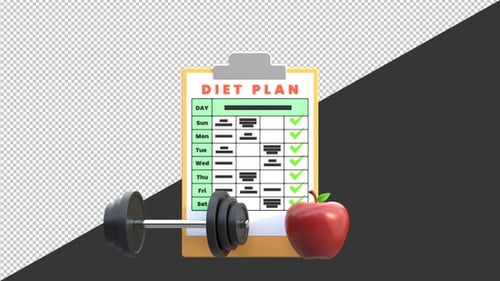 3D Diet Plan | Alpha Channel