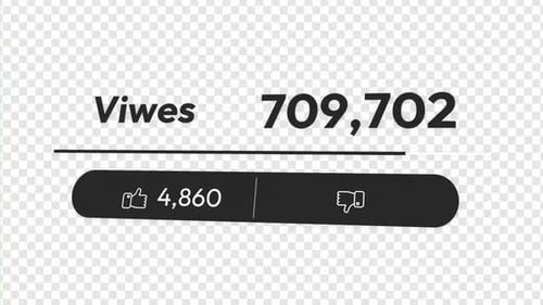 Social Media Views Counter Video View Animation Alpha
