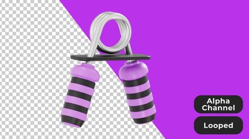 3D Animated Hand Gripper | Alpha Channel