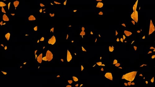 abstraktes fallendes Blatt, realistisches 3D.