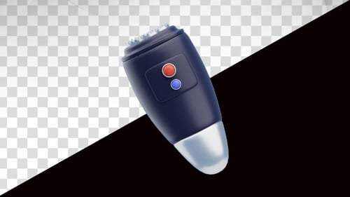 Animated 3D Electric Shaver Rotating Loop