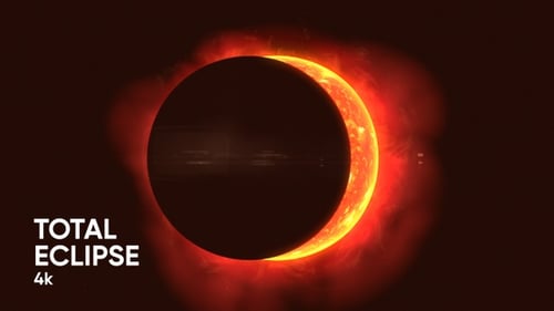 Dramatisierte Nahaufnahme der totalen Sonnenfinsternis