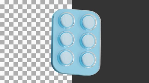 3D Animation of Effective Contraceptive Pills for Family Planning | Alpha Channel