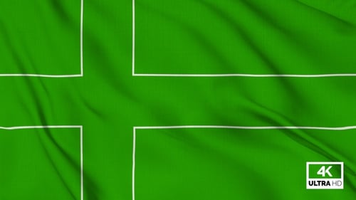 Waving Green Screen Cross Fabric Background Loop