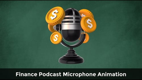 Finance Podcast Microphone Animation