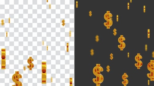 3D Animation of Money | Alpha Channel