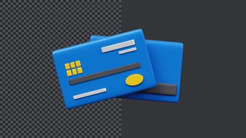 3D Animated Credit Cards for Finance and Business