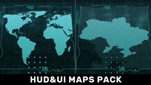 Paquete de mapas HUD UI Square