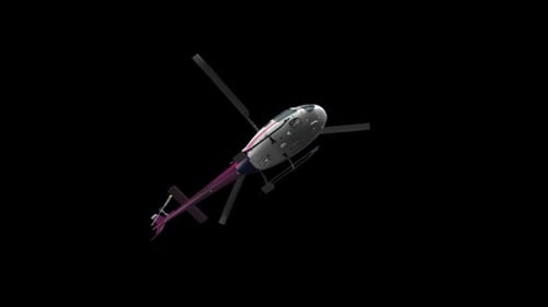 Realistic 3D Helicopter Flying in Bright Sky