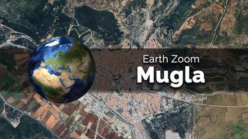Carte de la Terre de Mugla (Turquie) Zoomez sur la ville depuis l'espace