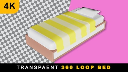 360 Rotating Loop Low Poly Home Bed