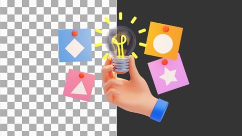 3D Animation of Idea | Alpha Channel