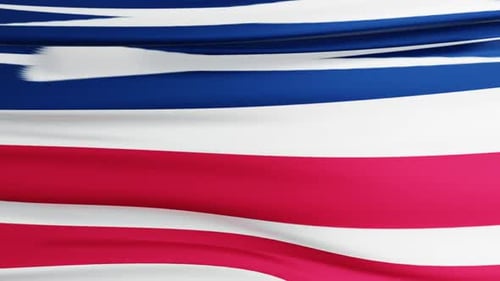 Realistic Waving USA Flag Reveal Transition