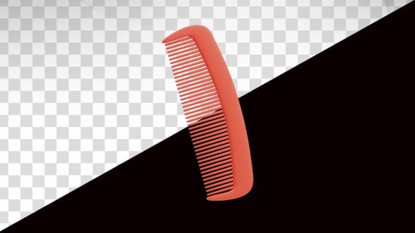 3D Rotating Red Hair Comb Animation, Elements Motion Graphics ft. comb ...