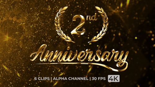 Golden 2nd Anniversary Celebration Title Animation