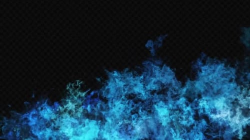 Abstraktes Blaues Feuer V2