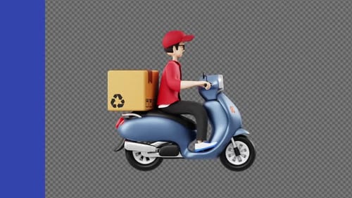 Animation des Paketlieferprozesses