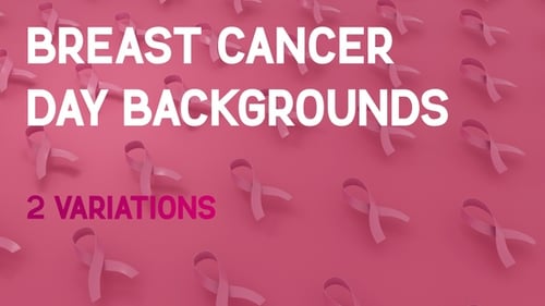 Animated Pink Ribbons Looping Background for Breast Cancer Awareness