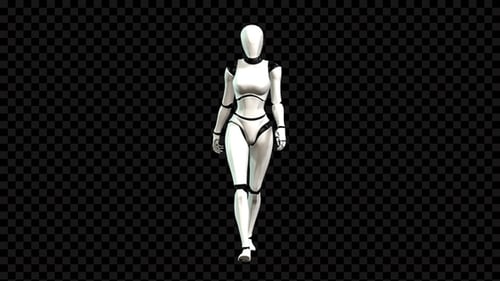 Robot Walking Animation Front View