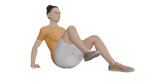 Leg Extension fitness exercise workout animation 45 angle view