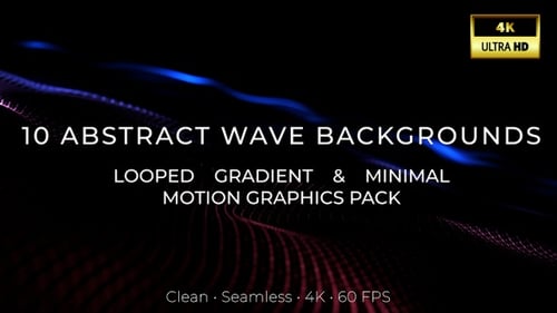 10 abstrakte Wellenhintergründe | 4K Seamless Loop Pack