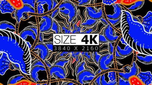 Vibrant Abstract Floral Pattern Kaleidoscope Motion Background