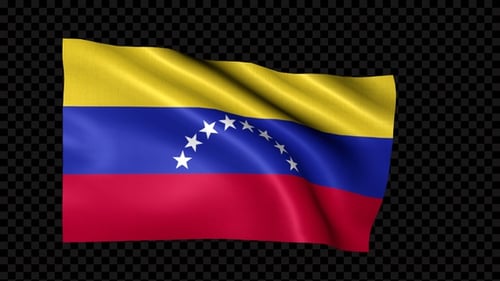 Waving Venezuela Flag with Alpha Channel for National Content