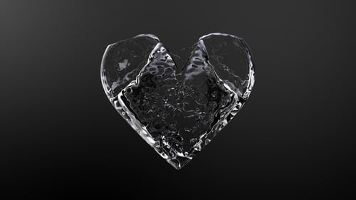 Clear Fluid Heart Forming Animation Reveal
