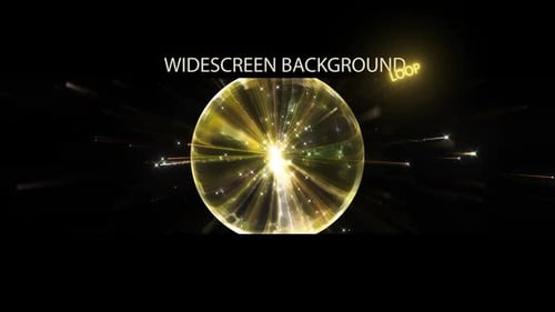 Glowing Energy Sphere Light Rays Loop Background