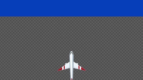 Animated Airplane Taking Off Flying Upward Travel Element