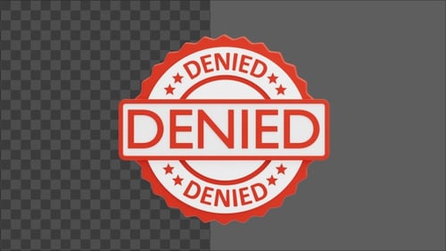 3D Denied Stamp | Alpha Channel
