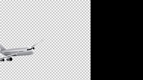 Civil Aircraft Animation Alpha Channel 1080p