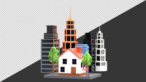 3D Real Estate Sales | Alpha Channel