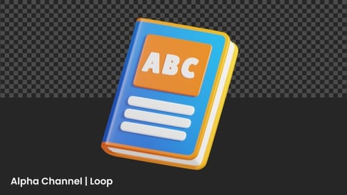 Animação 3D de livros de volta às aulas | Alpha Loop