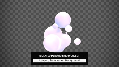 Isolated Merging Liquid Object