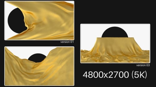 Golden Silk Fabric Reveal and Transition Pack