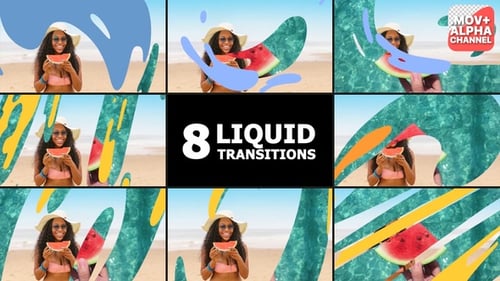 Fluid Liquid Shape Video Transitions