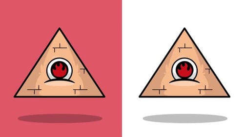 Pack Of 2 Blinking Pyramids On Alpha And White Loop