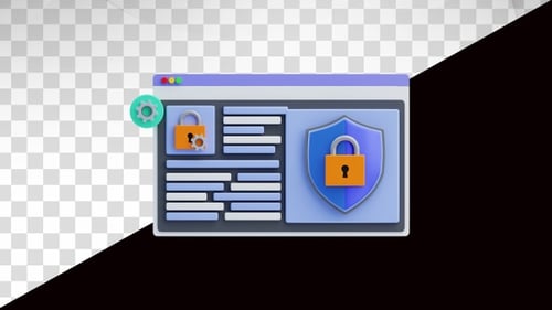 3D-Animation des Web Security Dashboards
