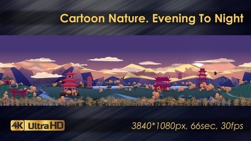 Cartoon Nature 360.Evening To Night