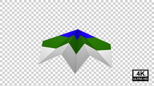 Paper Airplane Of Komi Flag
